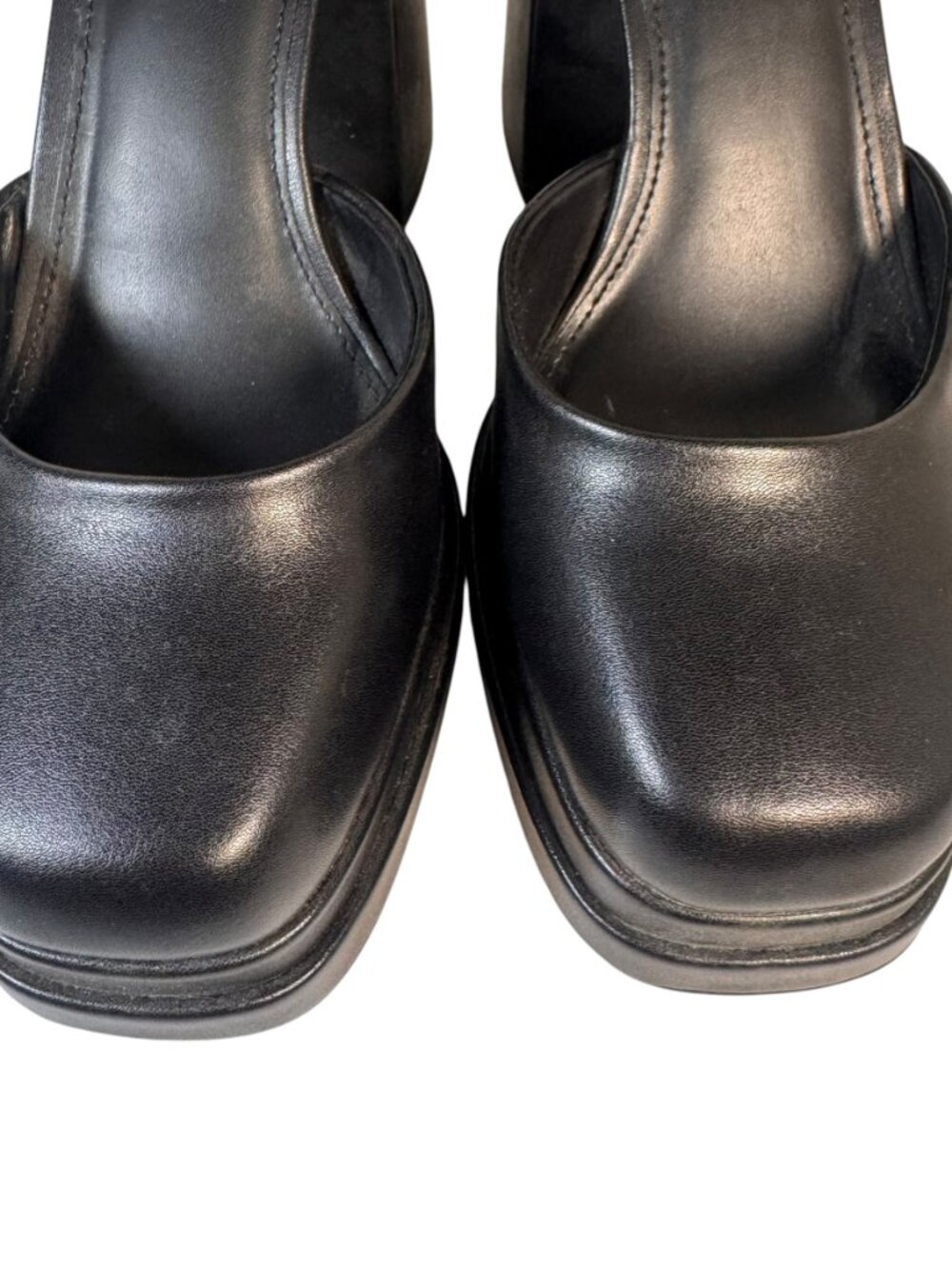 Wild Fable Bianca Black Platform Block Heels Shoes Ankle Strap Goth Club Sz 6.5 - Picture 6 of 9